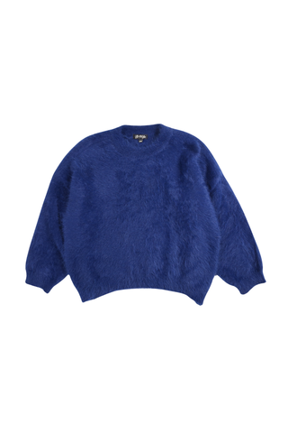 Geneva Knit Sweater Indigo in Premium Angora