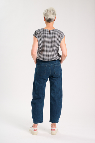 Greta Barrel Leg Jeans in Denim