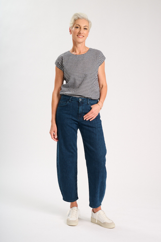 Greta Barrel Leg Jeans in Denim