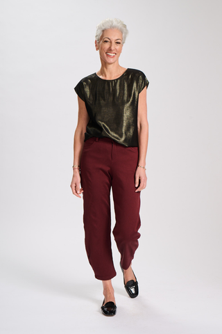 Greta Venus Claret in Cotton