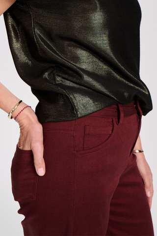 Greta Venus Claret in Cotton