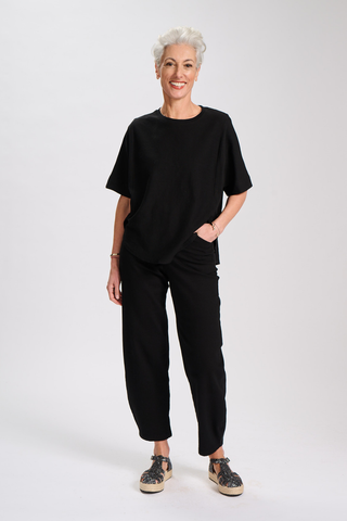 Greta Louise Jeans Black in Cotton Denim