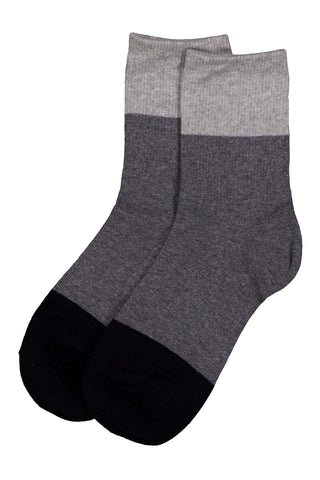 Colour Block Socks Grey