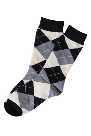 Harlequin Argyle Black Socks