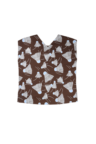 Henley Two-Way Tee Chocolate in Cotton