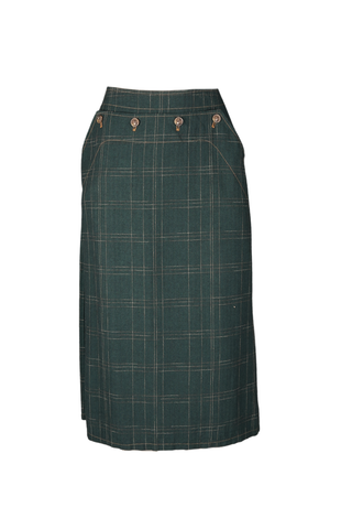Hepburn Cadiz Skirt Green in Cotton