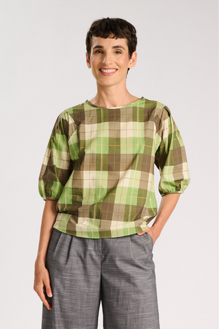 Heritage Blouse Moss in Cotton