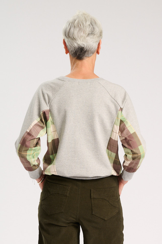 Heritage Form Sweatshirt Moss Grey in Cotton Jersey