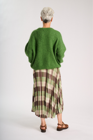 Heritage Pleated Skirt Moss