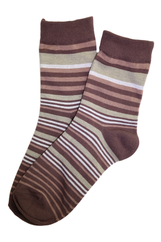 Horizon Stripe Socks Brown
