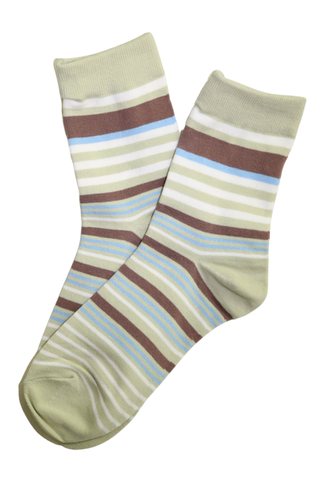 Horizon Stripe Socks Sage