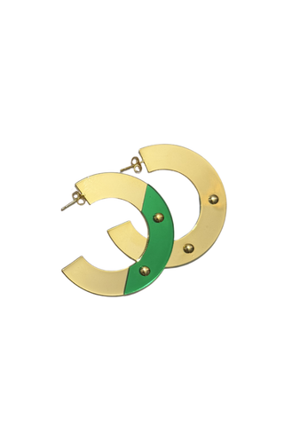 Split Arc Earrings Gold