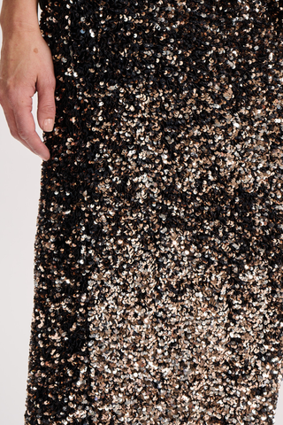 Jubilee Skirt Gold/Silver in Sequinned Velvet