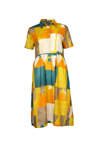 Kasbah Tales Long Villa Dress Teal in Cotton Voile