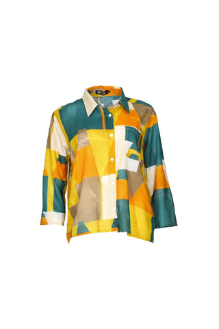 Kasbah Tales Shirt Teal in Cotton Voile