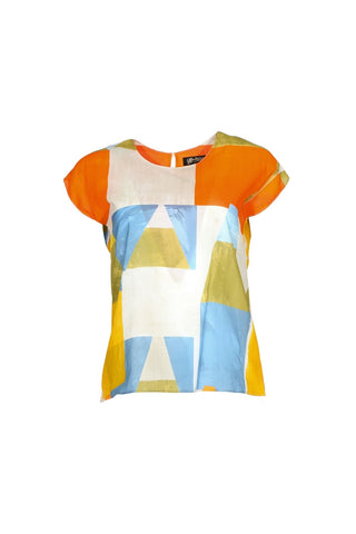 Kasbah Tales Tee Orange in Cotton Voile