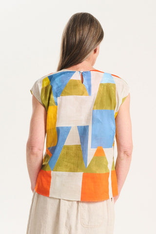Kasbah Tales Tee Orange in Cotton Voile