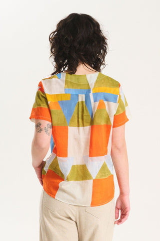 Kasbah Tales Top Orange in Cotton Voile