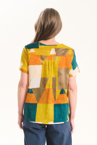 Kasbah Tales Top Teal in Cotton Voile