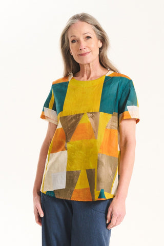 Kasbah Tales Top Teal in Cotton Voile