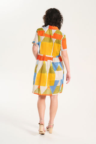 Kasbah Tales Villa Dress Orange in Cotton Voile