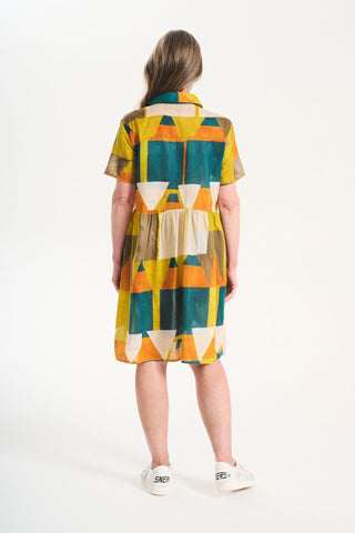 Kasbah Tales Villa Dress Teal in Cotton Voile