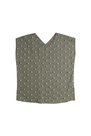 Kumo Weave Two-way Tee Khaki in Cotton