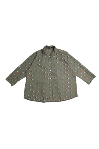 Kumo Weave Shirt Khaki in Cotton