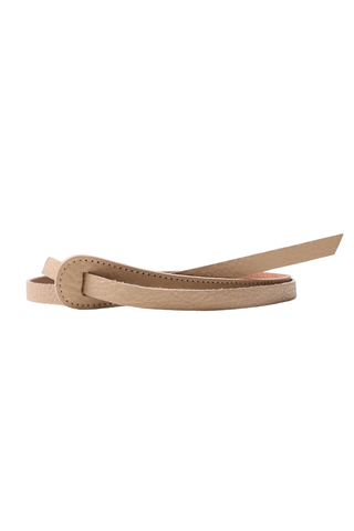 Leather Wrap Belt Beige