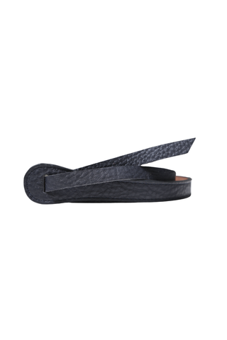 Leather Wrap Belt Black