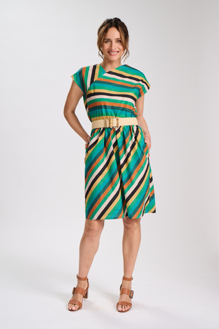 Malibu Assymetrical Dress Allsorts in Cotton