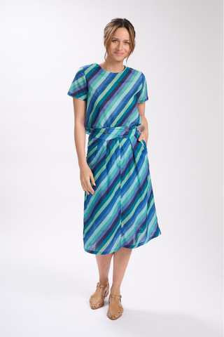 Malibu Audrey Skirt Blues in Cotton Voile