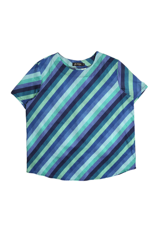 Malibu Top Blues in Cotton Voile