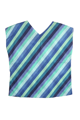 Malibu Two-Way Tee Blues in Cotton Voile