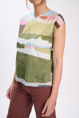 Merricks Two-Way Tee Earth in Cotton Voile