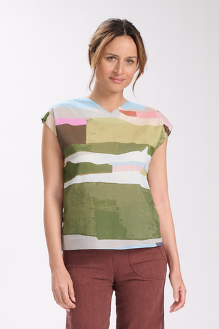 Merricks Two-Way Tee Earth in Cotton Voile