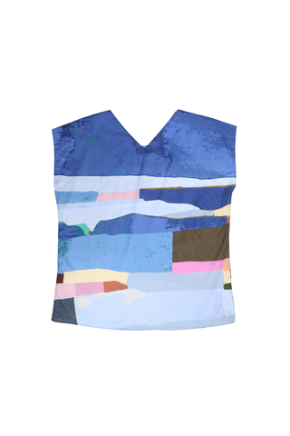 Merricks Two-Way Tee Blue in Cotton