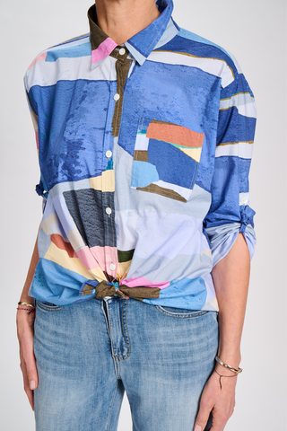 Merricks Shirt Blue in Cotton