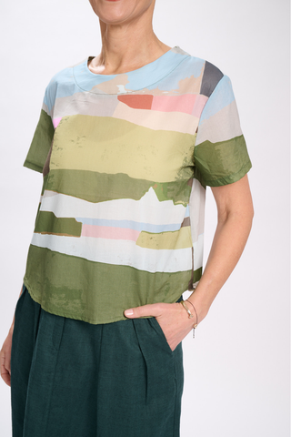 Merricks Short Top Earth in Cotton Voile