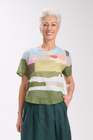 Merricks Short Top Earth in Cotton Voile
