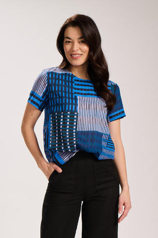 Metro Top Midnight in Cotton Voile
