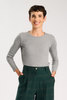 Mila Ribbed Top Grey in Jersey Cotton
