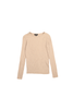 Mila Ribbed Top Beige in Jersey Cotton