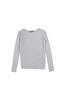Mila Ribbed Top Grey in Jersey Cotton