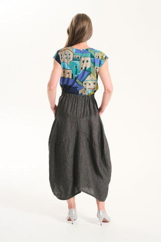 Milwaukee Alta Luxe Skirt Slate in Linen