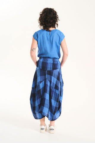 Milwaukee Amstel Skirt Blue in Linen
