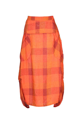 Milwaukee Amstel Skirt Orange in Linen