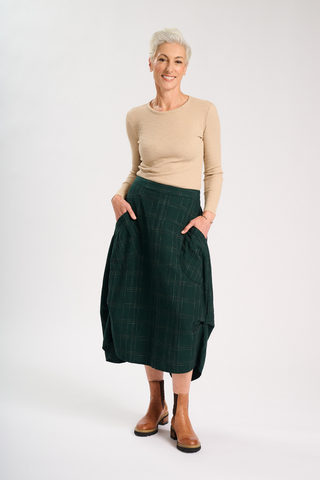 Milwaukee Cadiz Skirt Green in Cotton