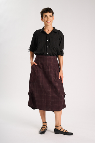 Milwaukee Cadiz Skirt Chocolate in Cotton