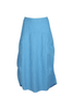 Milwaukee Fiesta Skirt Pool Blue in Slub Linen